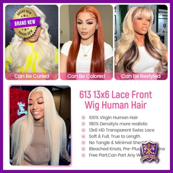 30 Inch Human Hair Lace Front Wig 200 Density 13x6 HD Lace Pre Plucked